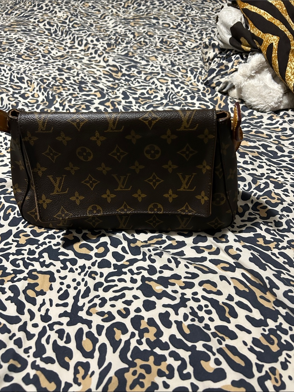 Louis Vuitton Monogram Canvas Crossbody Shoulder Bag in Brown